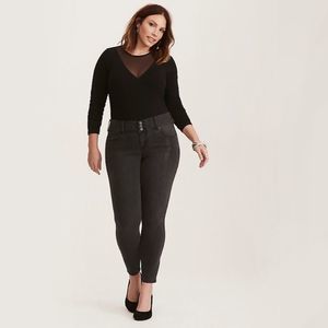 Torrid Premium Jeggings Black Wash with Micro Stud Detailing